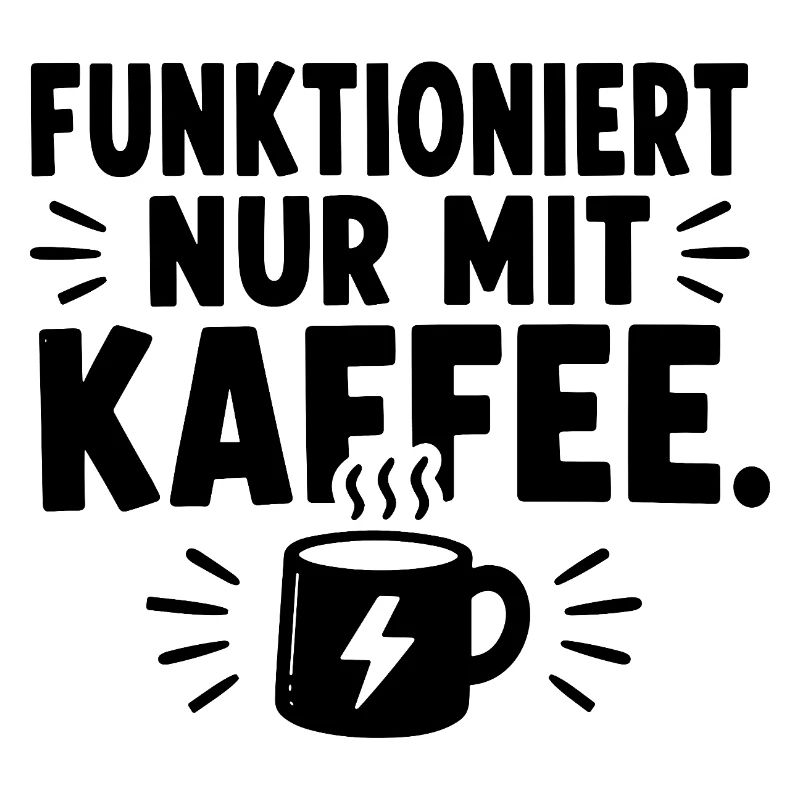  Funktioniert Nur Mit Kaffee Spruch Für