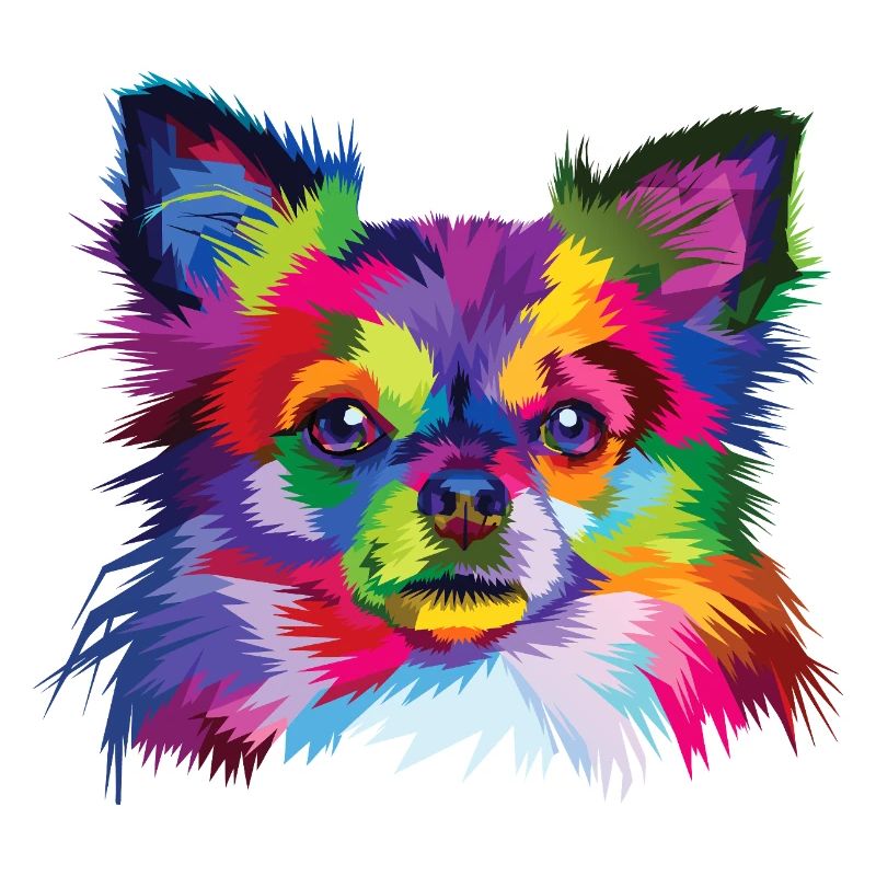 Portrait de chiot kaléidoscope