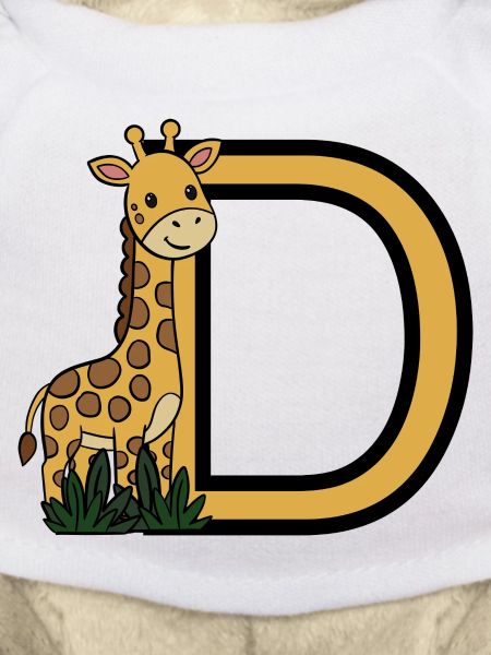 Giraffe mit Buchstaben D