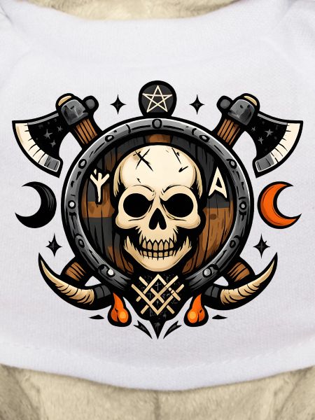 Schädel Schild Ritual-Motiv