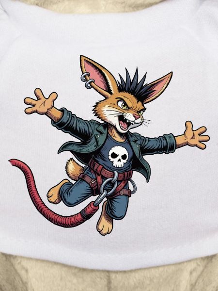 Punk Im Freiflug Um Bungee Kabel
