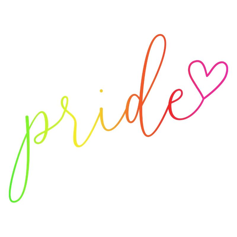 Pride Regenbogen Farben Schrift