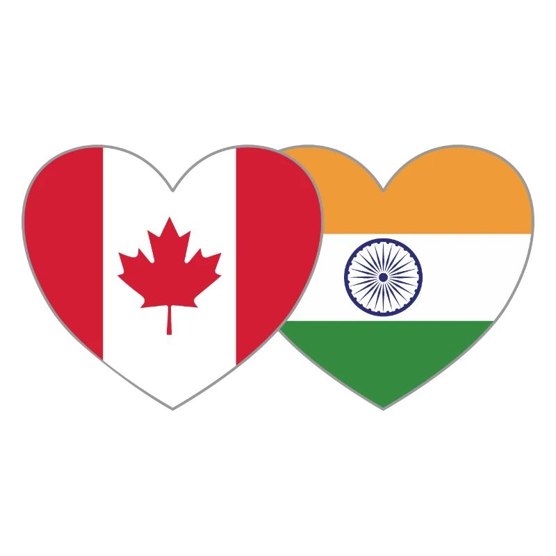 Canada Inde Flag Heart
