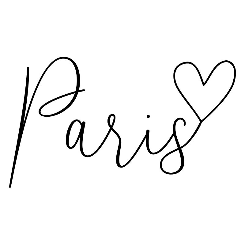 Paris Heart Lettering