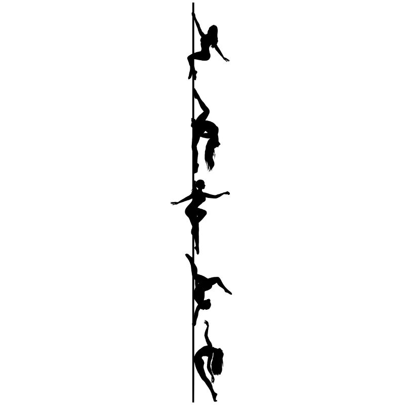 Poledance Silhouetten schwarz