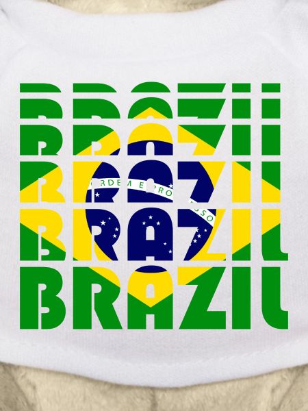 Brazil Flags Grid Pattern