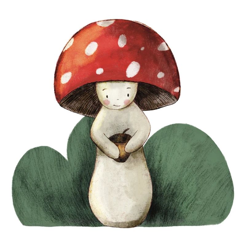 Fliegenpilz mit Eichel