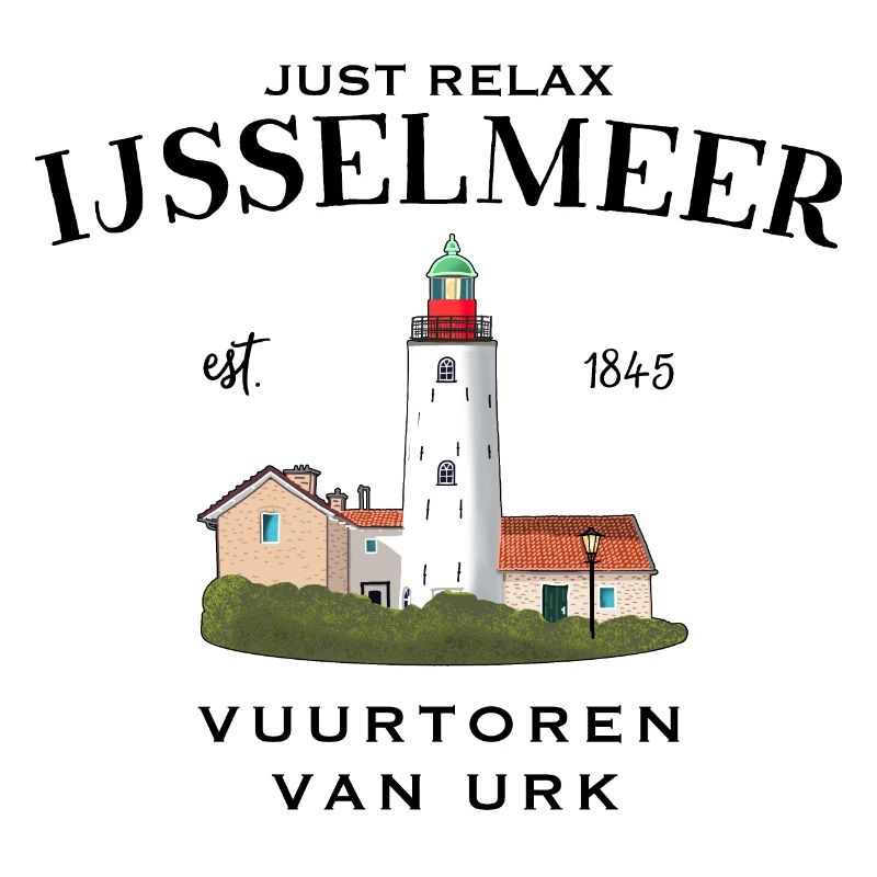Urk Lighthouse, IJsselmeer Netherlands, Drawing