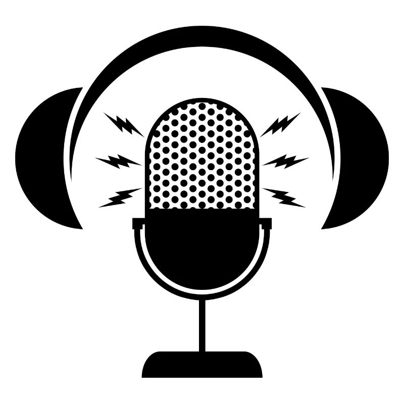 Microphone et casque de podcast