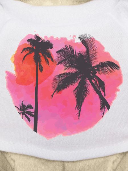 Tropical Sunset Palm Silhouette