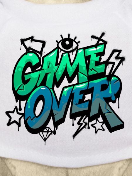 Game Over Neon Graffiti Design