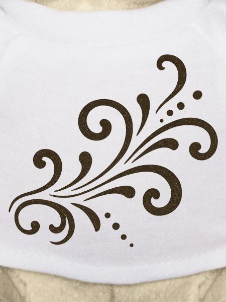 Brown Ornamental Blossom Swirl