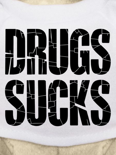 Anti Drugs Slogan Black