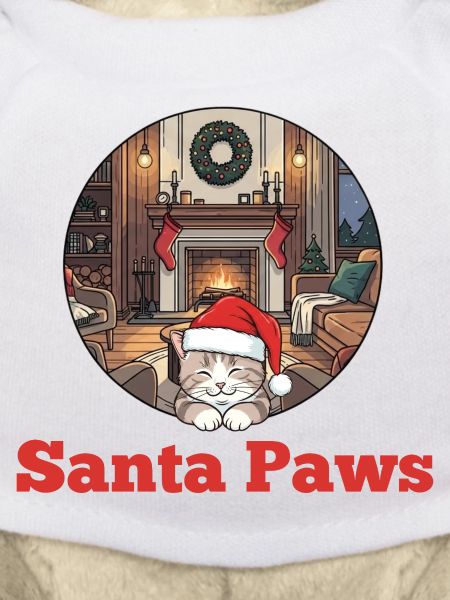 Christmas Cat - Santa Paws