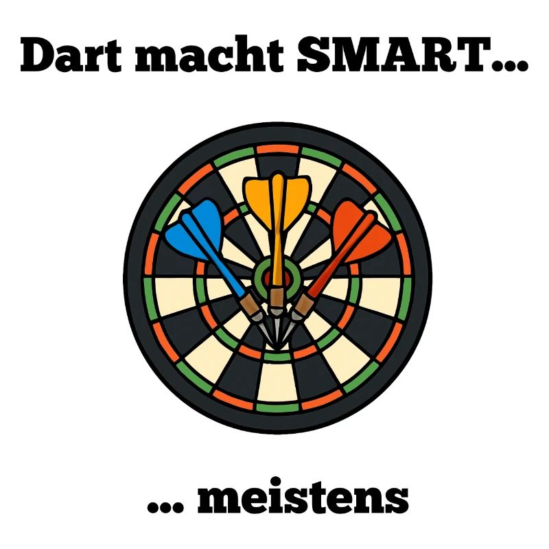 Buntes Dartboard mit Pfeilen