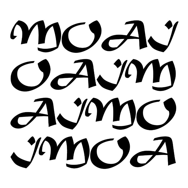 Berühmtes Tetragrammaton MOAI von Shakespear