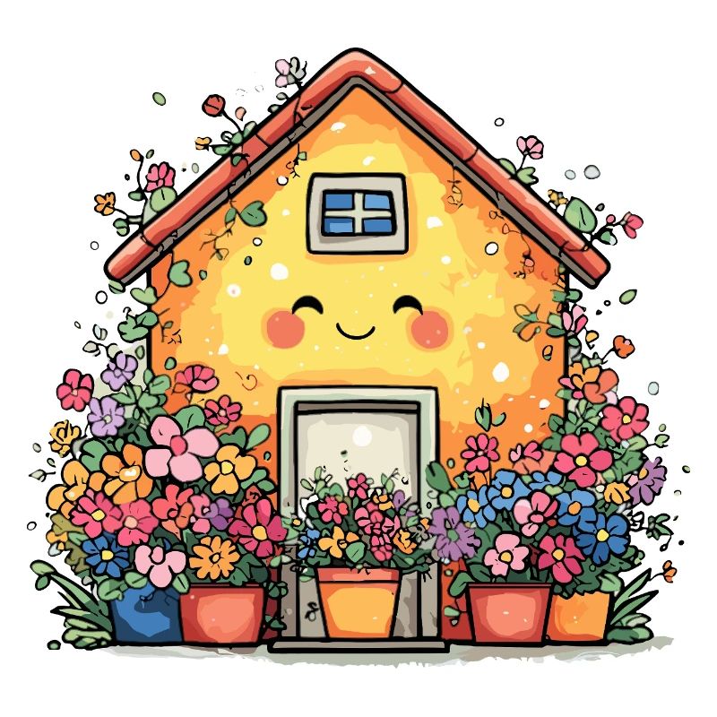 Maison fleurie cosy