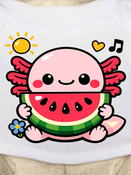 Kawaii Melons Axolotl Design