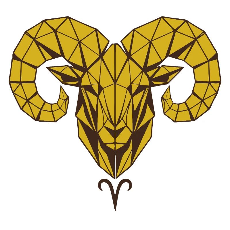 Geometrischer Gold-Widder