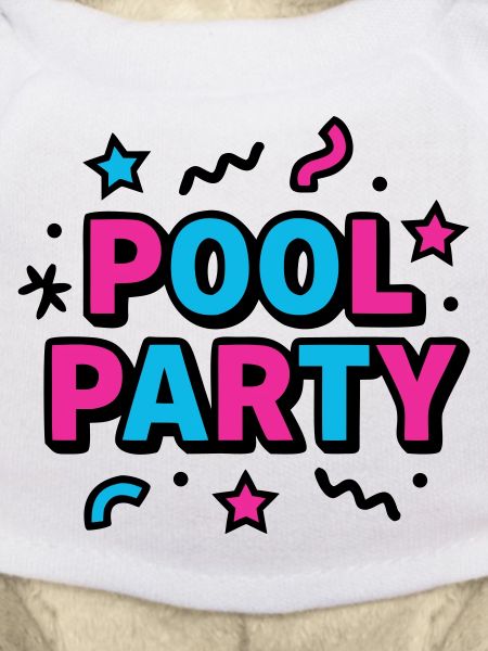 Pool Party 90s Lettering