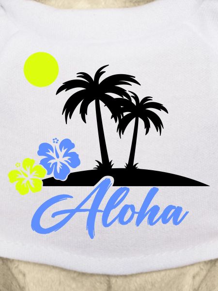 Écriture néon Hibiscus Aloha