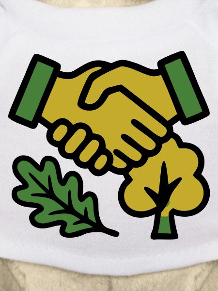 Handshake Nature Forest Logo
