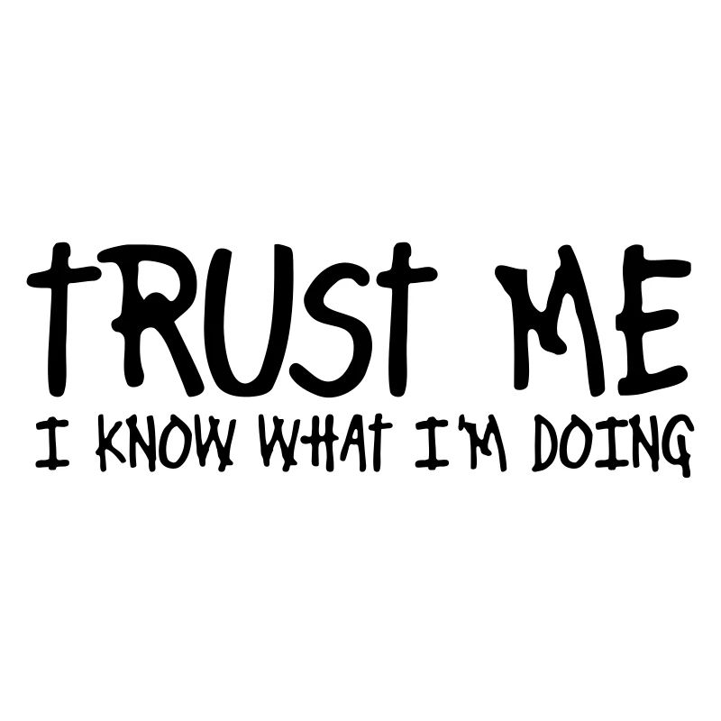 trust me i know what I am doing