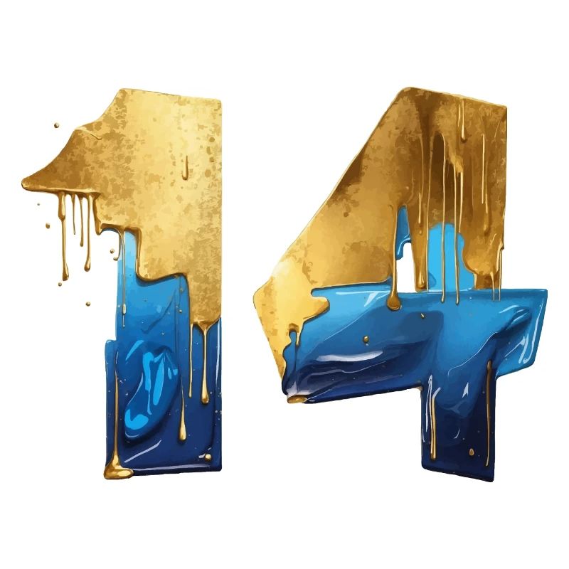 NR. 14 NUMMER 14 COOL 14. GEBURTSTAG
