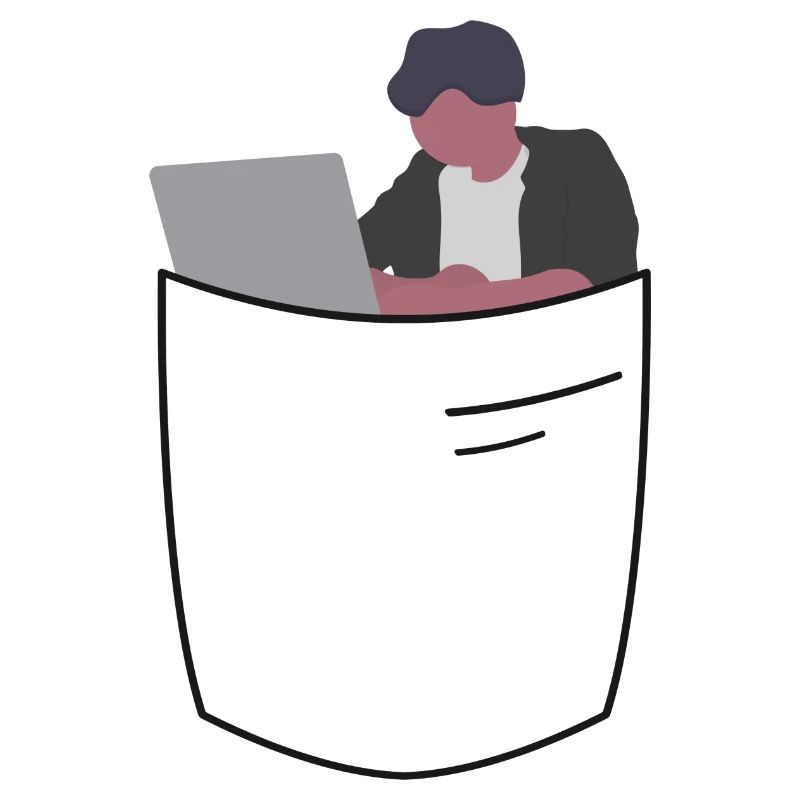 Programmierer in der Brusttasche