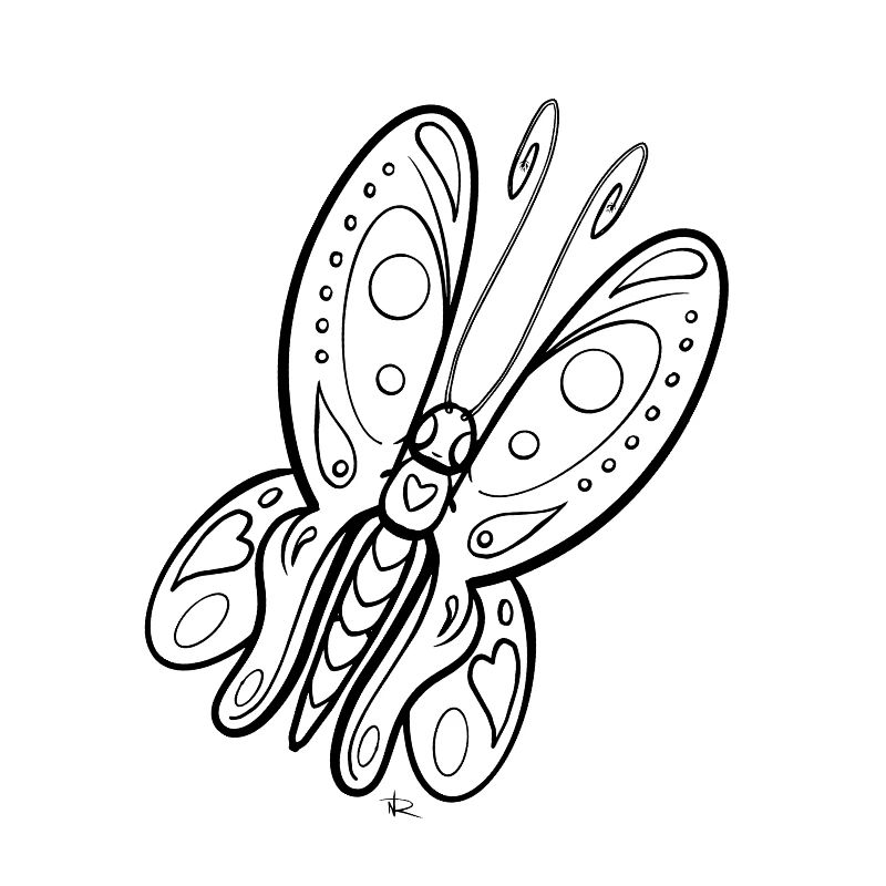 Coloring image butterfly