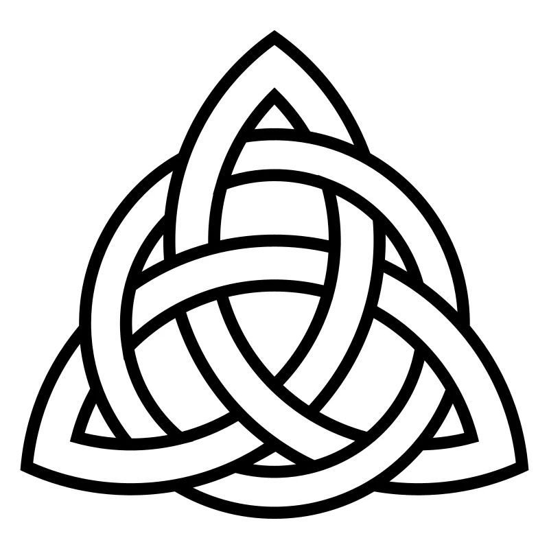 Keltisches Triqueta oder Triquetra-Symbol WEISS