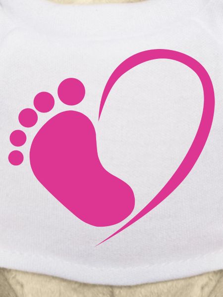 Baby foot heart pink