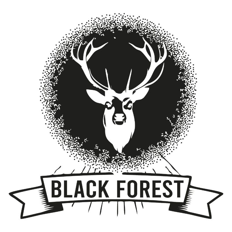 Dunkler Wald Hirsch Motiv