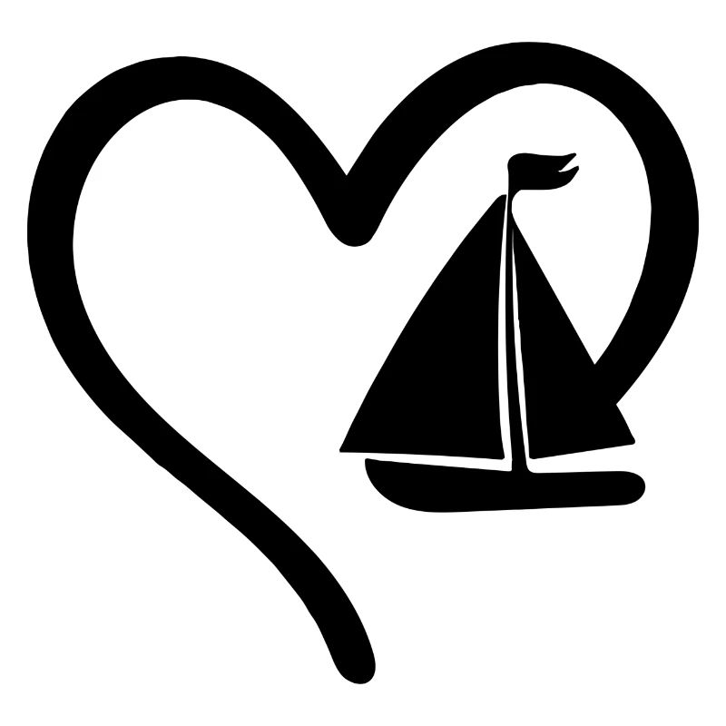 Segelboot Herz
