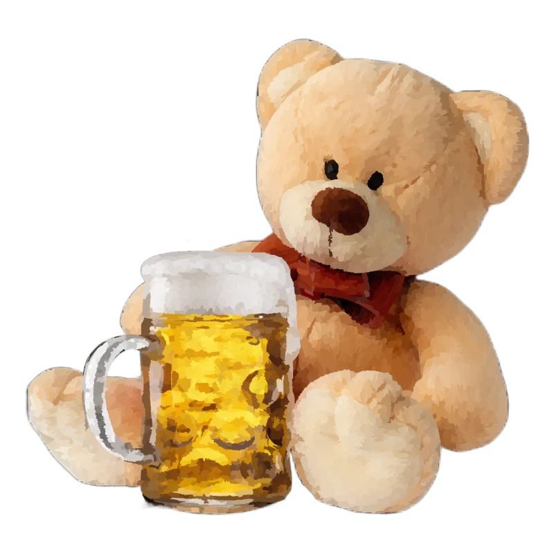 Bär mit Bier Biershirt Biertrinker