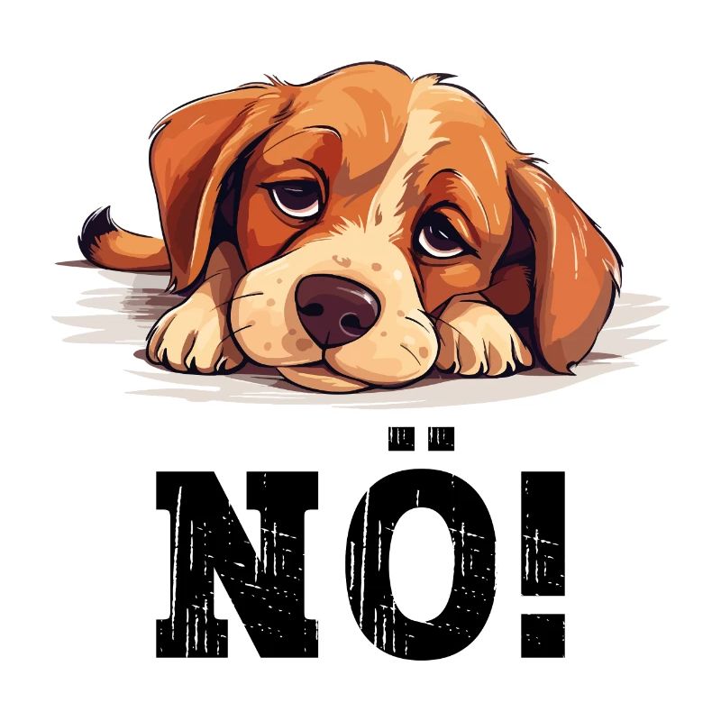 Hund Nö Einfach Nö No Nein Hündchen Lustig Spruch