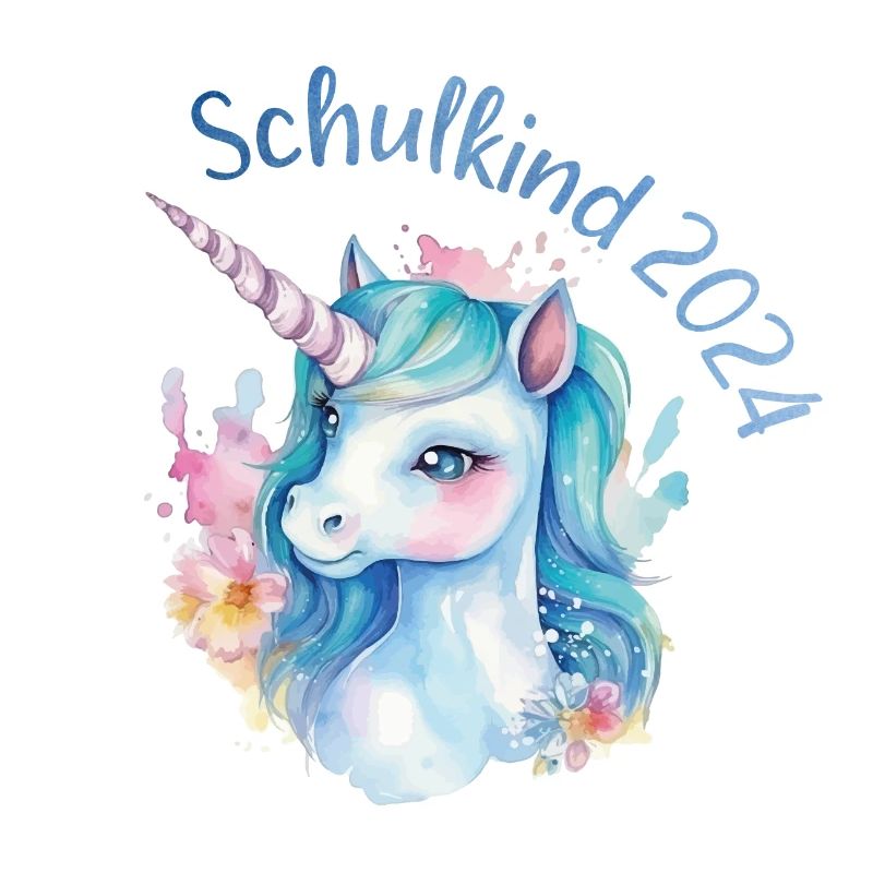 Schulkind 2024 Einhorn Einschulung Schule Schüler