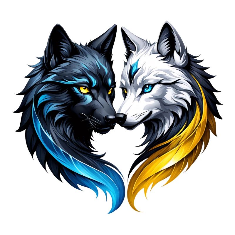 Têtes de loup majestueuses.