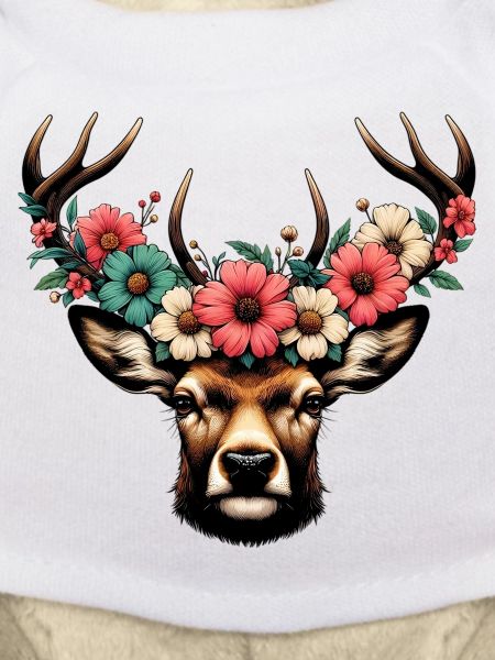 Deer with Flowers