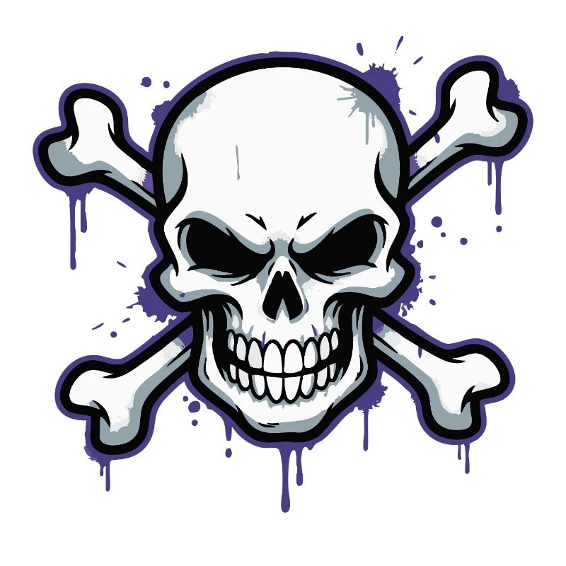 Düsterer Skull mit Knochen