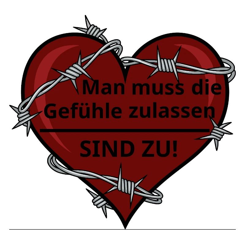Sarcastic Heart with Barbed Wire