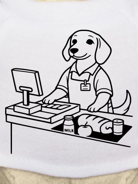 Caissière de chiens de supermarché