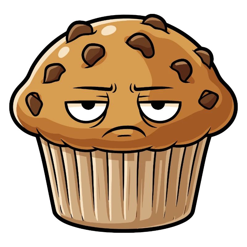 Grimmiger Muffin Gesicht