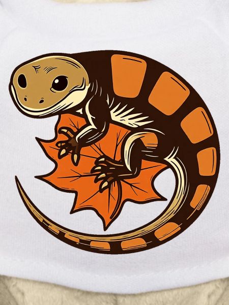 Salamander auf Herbstblatt