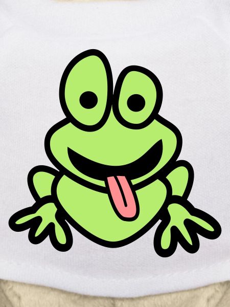 Frog with tongue