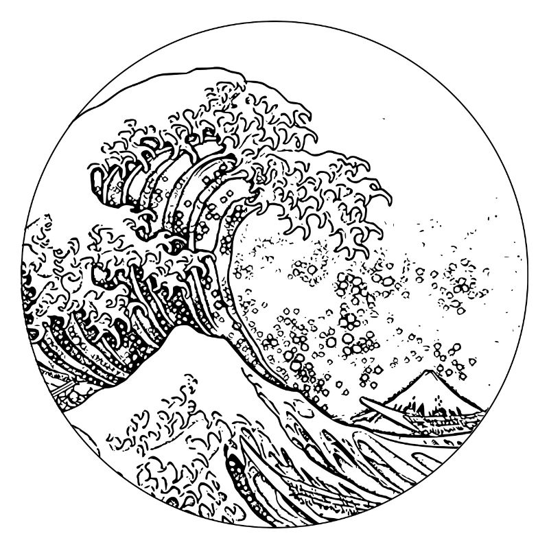 Vague en noir et blanc