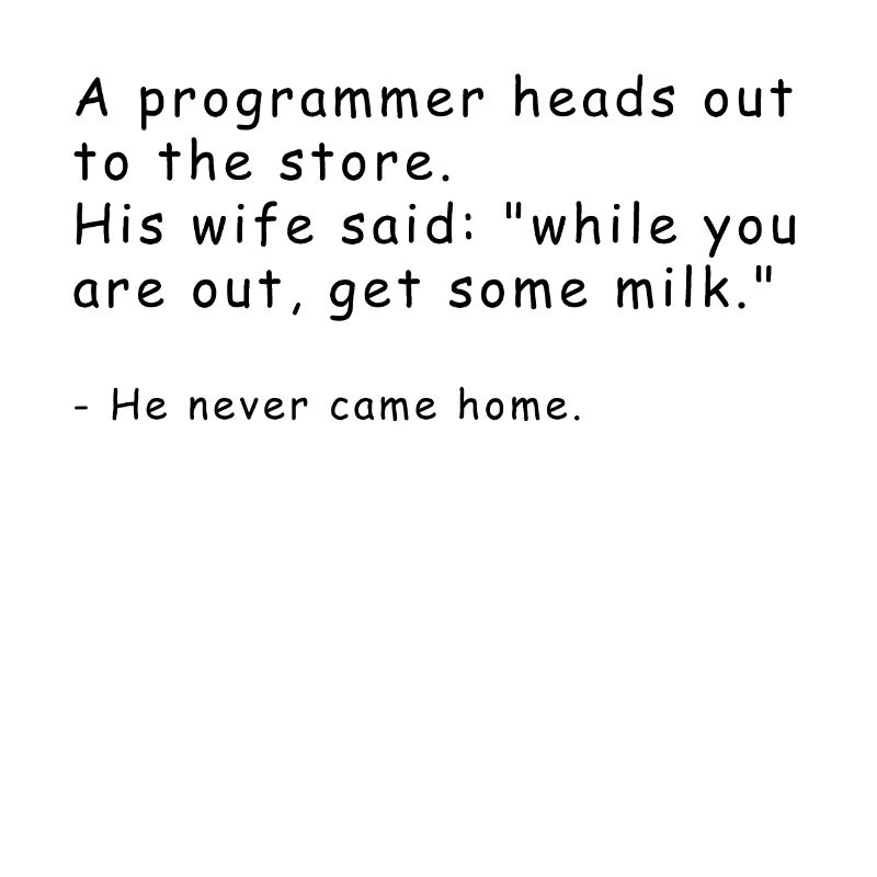 Programmierer geht Einkaufen