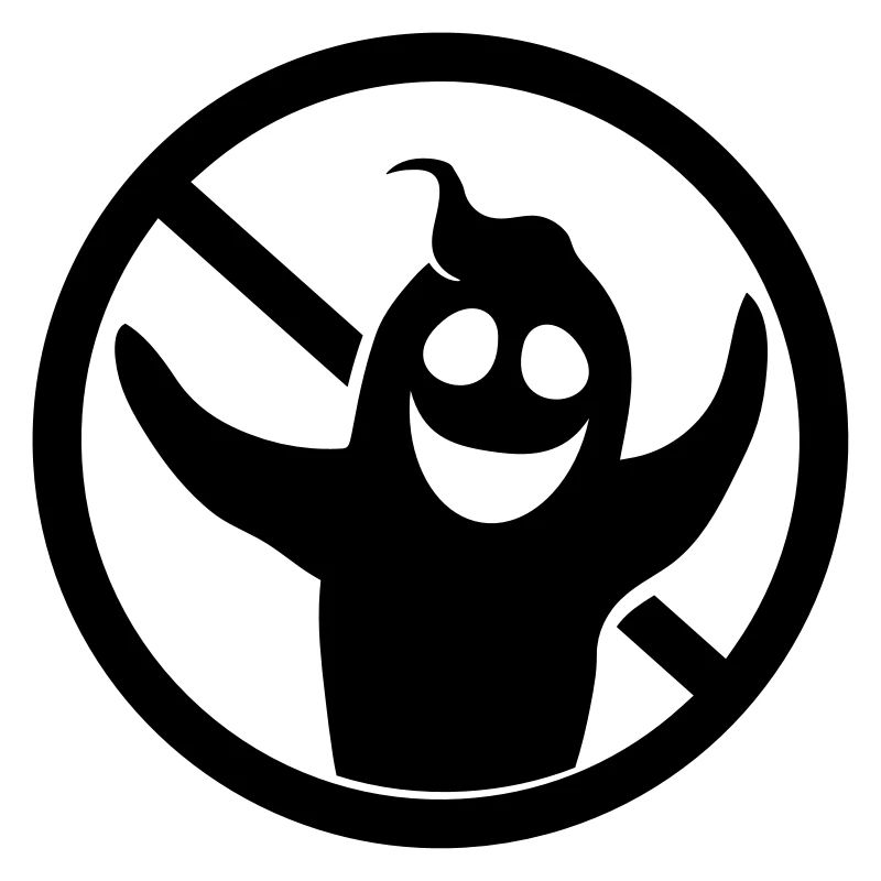 black sign symbol forbidden sign ghost ge