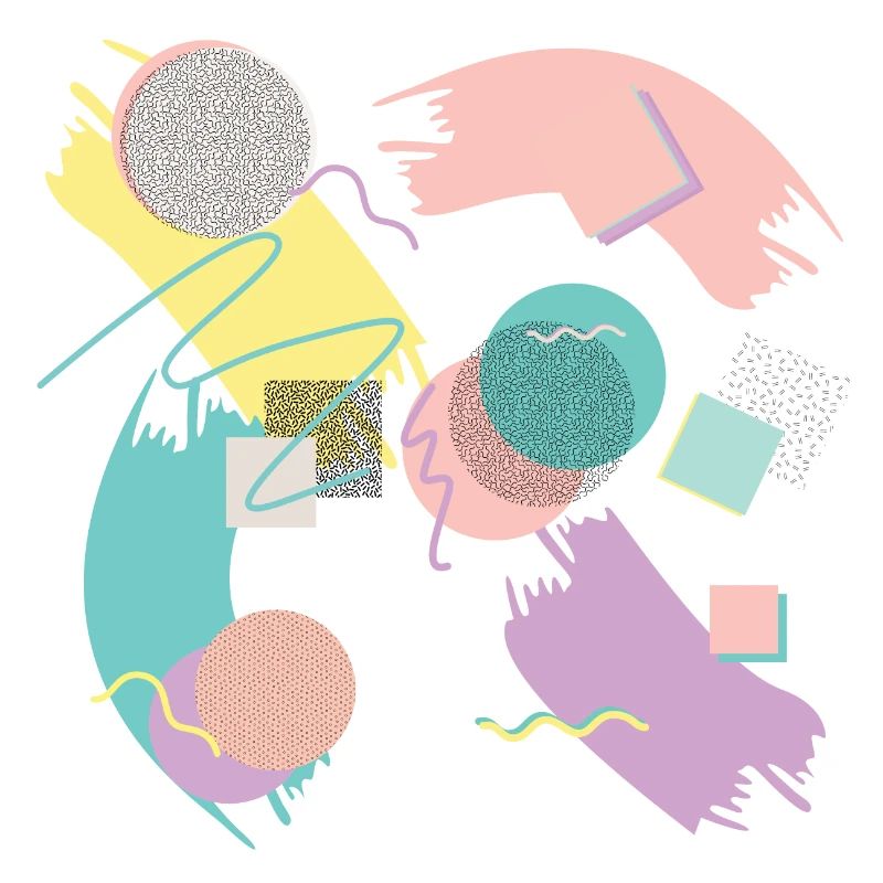 Abstract pastel design with geometry