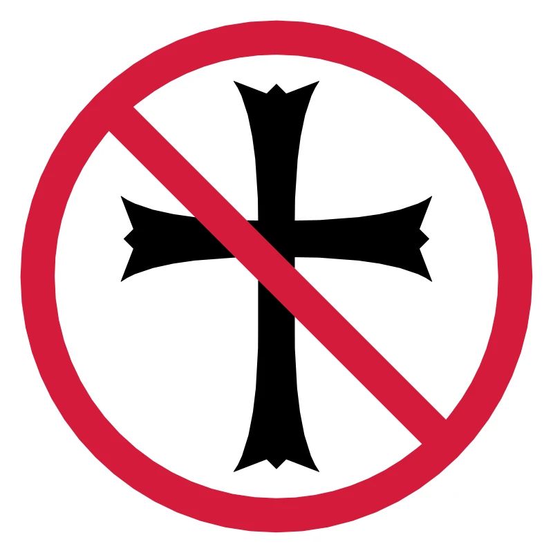 zone de bouclier interdite, aucun symbole d'église ne traverse Jésus